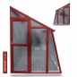 Preview: Vario Stahl Anlehngewächshaus Casa 7,5 Nörpelglas BxL 152x750cm 11,4m² Rot